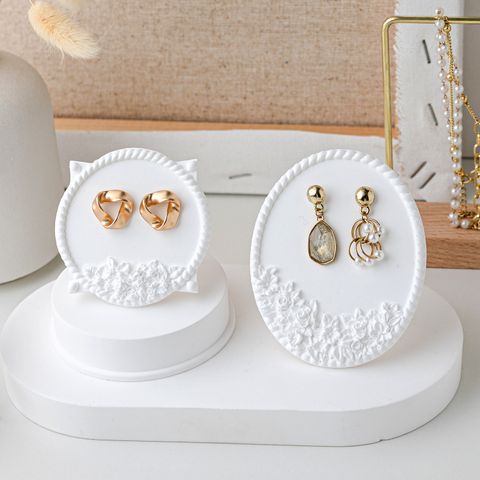 Nordic Style Solid Color Flower Gypsum Jewelry Rack