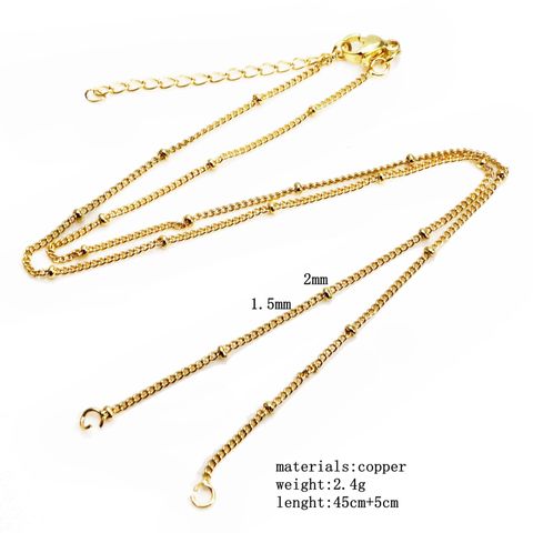 Copper Simple Style Classic Style Plating Solid Color Necklace