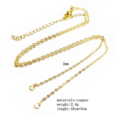 Copper Simple Style Classic Style Plating Solid Color Necklace