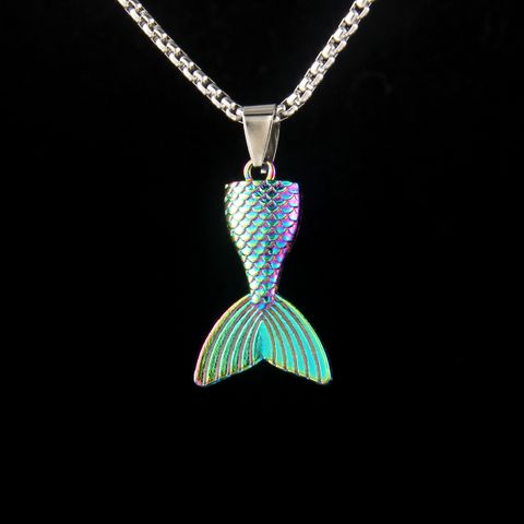 Retro Commute Fish Tail 201 Stainless Steel Zinc Alloy Plating Gold Plated Unisex Pendant Necklace