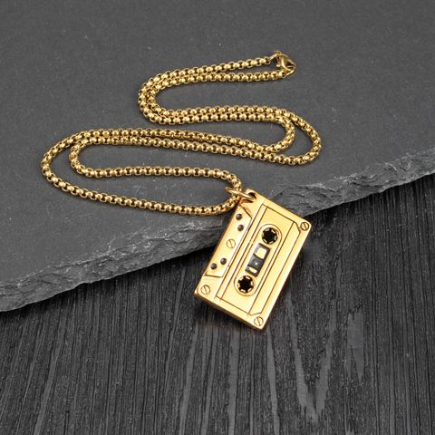 Wholesale Jewelry Basic Modern Style Classic Style Radio 304 Stainless Steel Pendant Necklace