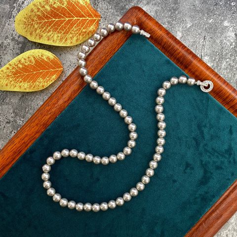 Simple Style Classic Style Round Zircon Imitation Pearl Wholesale Necklace