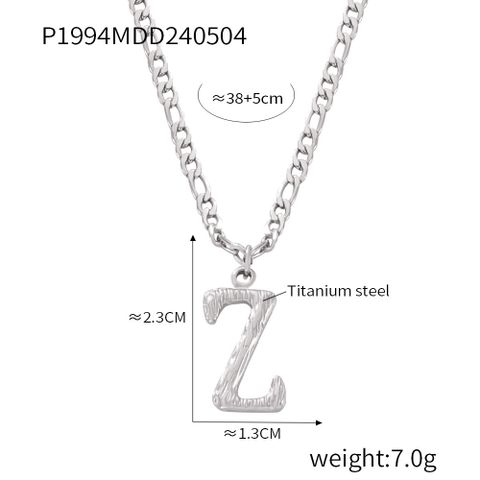 Wholesale Jewelry Basic Modern Style Classic Style Letter Titanium Steel Gold Plated Enamel Plating Pendant Necklace