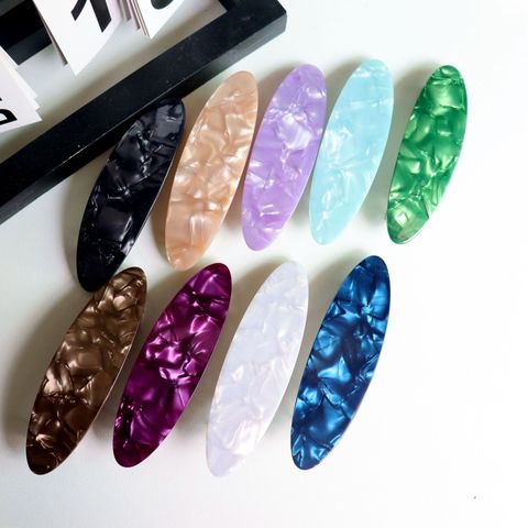 Xinzhi Cute Jewelry Korean Online Retro Elegant Oval Spring Clip Simple Word Princess Hairstyle Ponytail Clip Head Clip