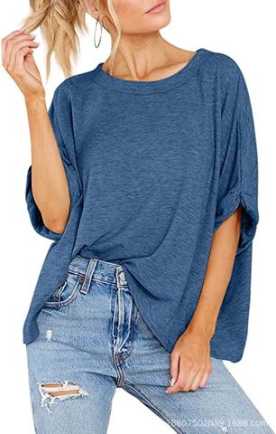 Women's T-shirt Half Sleeve T-Shirts Streetwear Solid Color