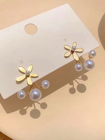 1 Pair Basic Modern Style Classic Style Flower Butterfly Alloy Resin Ear Studs