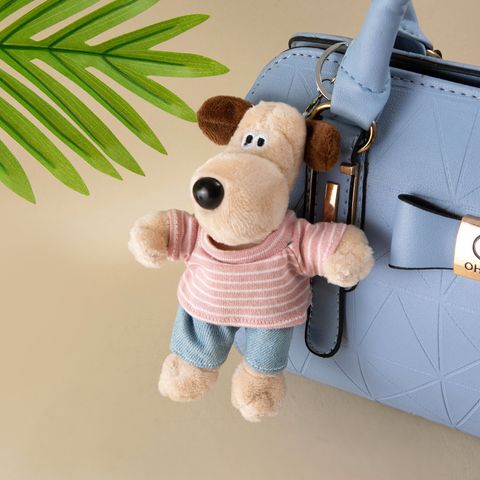 Cute Dog Pp Cotton Unisex Bag Pendant Keychain