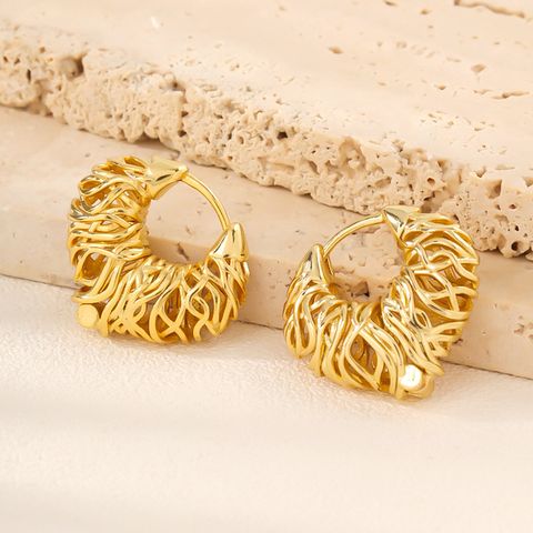 European And American Entry Lux Heavy Industry High-Grade Braided Coil Earrings Sterling Silver Needle Minority Fashion Unique Earrings For Women