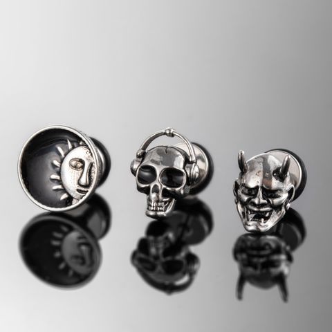 1 Piece Hip-Hop Retro Cool Style Skull 316 Stainless Steel