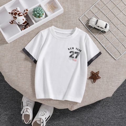 Simple Style Letter Polyester T-shirts & Shirts