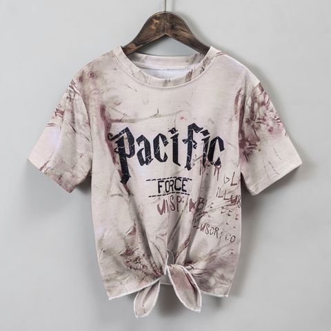 Casual Streetwear Letter Polyester T-shirts & Blouses