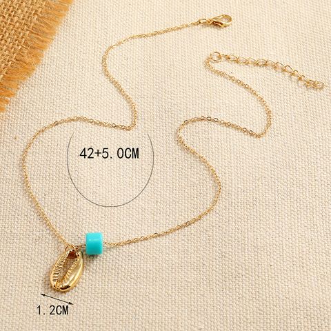 Hawaiian Luxurious Shell Gold Plated Alloy Wholesale Pendant Necklace