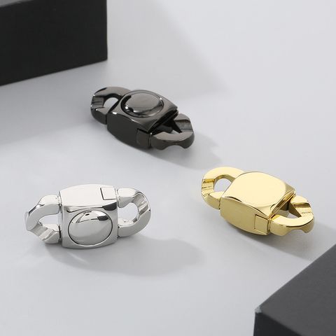 1 Piece 25 * 11mm 304 Stainless Steel 18K Gold Plated Geometric Solid Color Jewelry Buckle