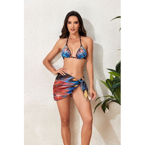 Women's Sexy Butterfly 3 Pieces Set Bikinis Swimwear