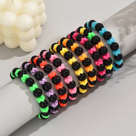 Sweet Color Block Resin Wholesale Bracelets