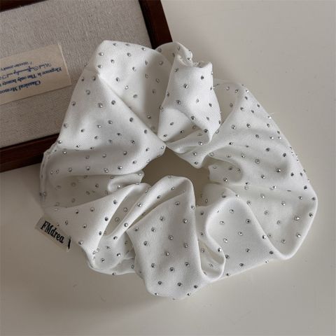 Women's Simple Style Round Dots Cloth Pleated Hair Tie