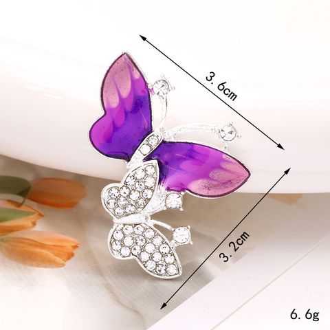 1 Piece 35*27mm 36*32mm Zinc Alloy Rhinestones Butterfly DIY Accessories