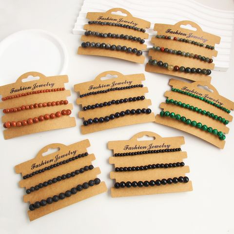 Simple Style Geometric Natural Stone Wholesale Bracelets