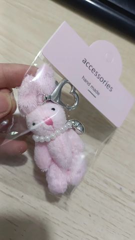 Cute Rabbit Bear Plush Women's Keychain
