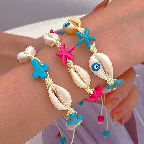 Vacation Classic Style Shell Plastic Shell Knitting Women's Bracelets Necklace