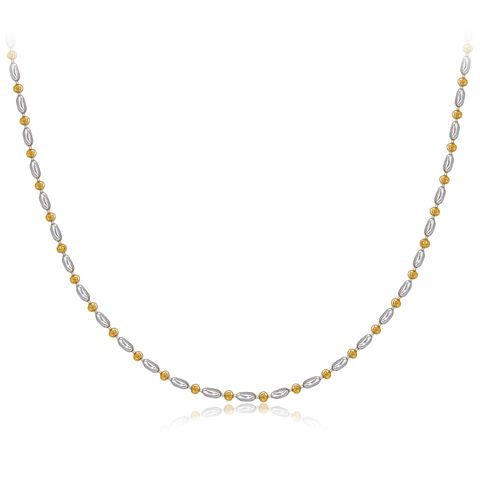 Sterling Silver Simple Style Classic Style Chain Color Block Necklace