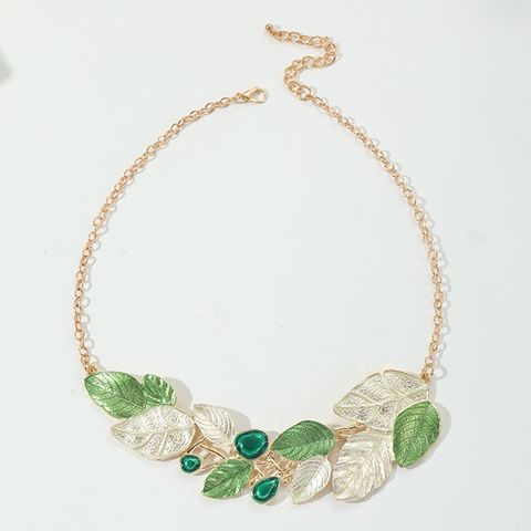 IG Style Pastoral Leaves Alloy Wholesale Necklace