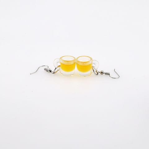 1 Pair Casual Modern Style Classic Style Beer Cup Alloy Resin Drop Earrings
