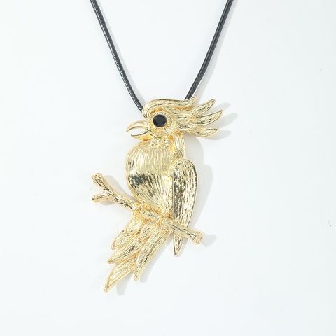 Exaggerated Novelty Bird Parrot Alloy Wholesale Pendant Necklace