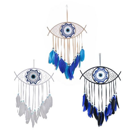 Nordic Style Dreamcatcher Rope Feather Iron Pendant Artificial Decorations