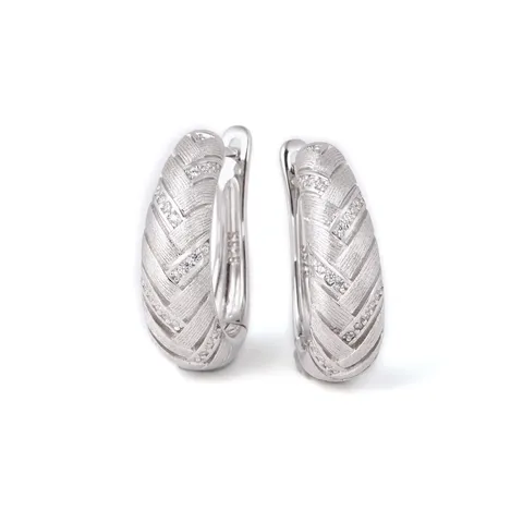 1 Pair IG Style Simple Style U Shape Plating Inlay Sterling Silver Rhinestones Earrings