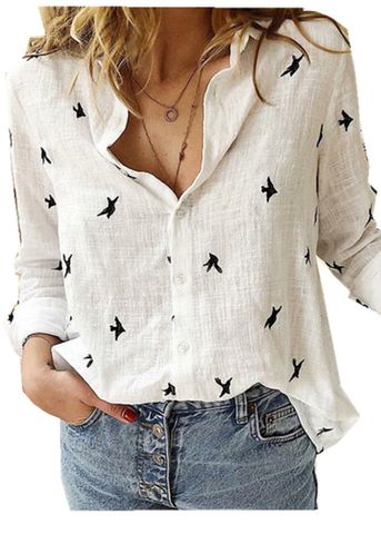 Women's Blouse Long Sleeve Blouses Casual Solid Color