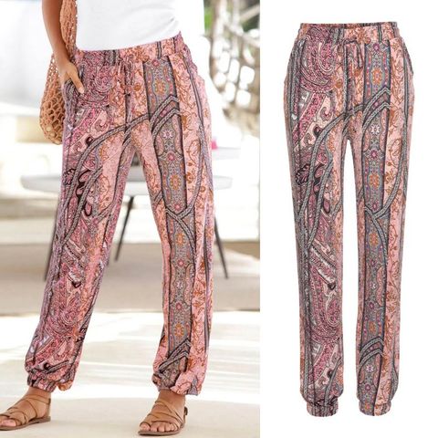 Women's Holiday Streetwear Printing Full Length Pocket Casual Pants