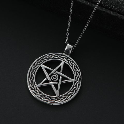 Pastoral Shiny Letter Alloy Asymmetrical Men's Pendant Necklace