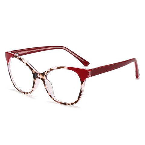 Casual Color Block Pc Cat Eye Full Frame Optical Glasses