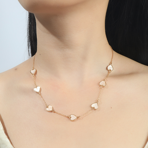 Simple Style Heart Shape Alloy Wholesale Necklace