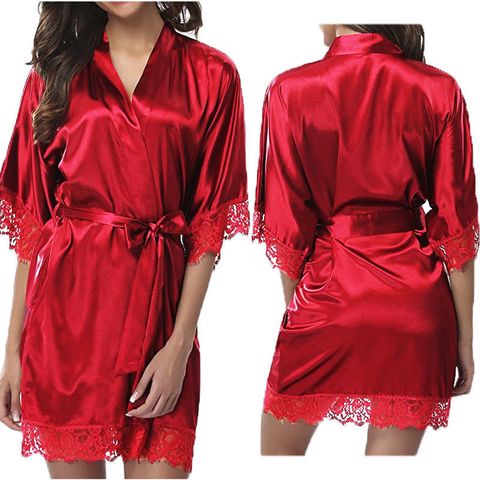 Women's Elegant Sexy Solid Color Sexy Lingerie Sets Home Honeymoon Pajamas