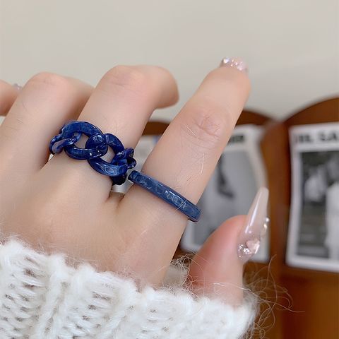 Casual Modern Style Sweet Solid Color Arylic Resin Women's Rings