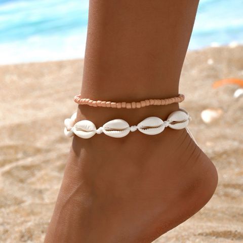 Wholesale Jewelry Vacation Shell Beaded Shell Beaded Knitting Anklet