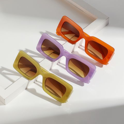 Casual Color Block Ac Square Full Frame Women's Sunglasses
