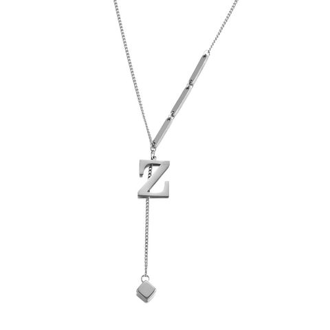Wholesale Jewelry Casual Elegant Letter 201 Stainless Steel Asymmetrical Necklace