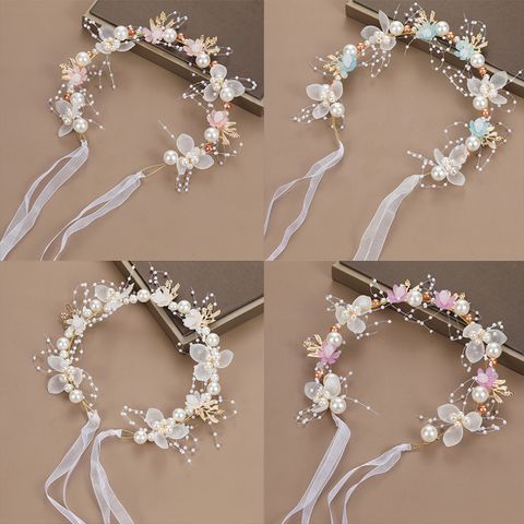 Women's Simple Style Classic Style Flower Alloy Plastic Hair Band