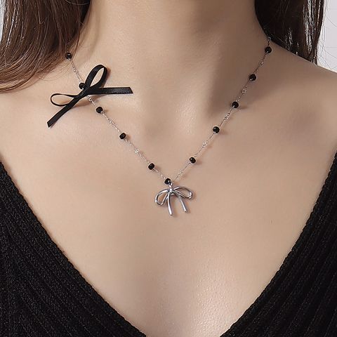 IG Style Fairy Style Bow Knot Arylic Alloy Copper Wholesale Pendant Necklace