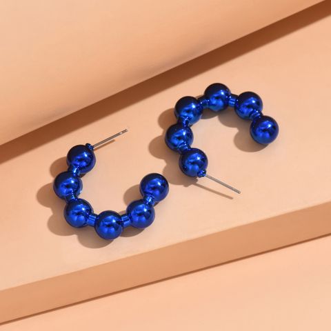 1 Pair Simple Style Solid Color Spray Paint Arylic Ear Studs