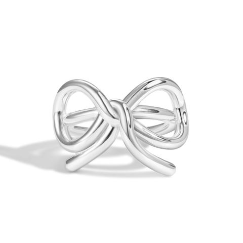 Simple Style Classic Style Bow Knot Sterling Silver Plating Women's Earrings Necklace