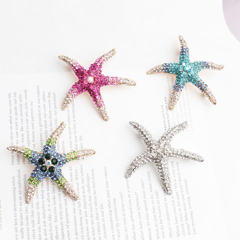Elegant Starfish Alloy Inlay Alloy Unisex Brooches