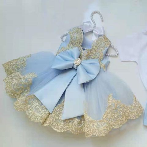 Princess Bow Knot Polyester Girls Dresses