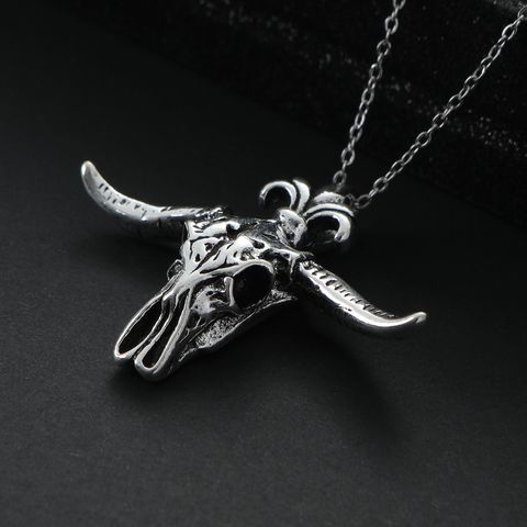 Retro Simple Style Cool Style Cattle Alloy Unisex Pendant Necklace