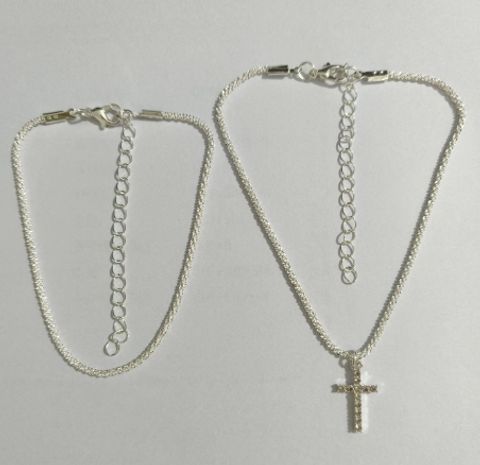 Wholesale Jewelry Beach Simple Style Cross Alloy Copper Anklet