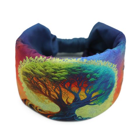 Unisex Simple Style Digital Printing Tree Rayon Fabric Knit Hair Band