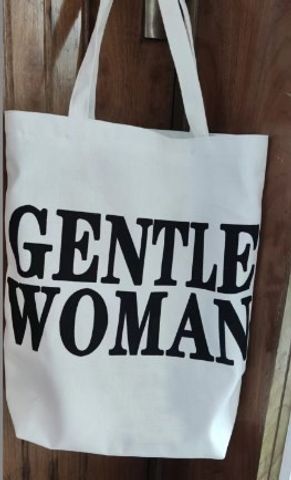 Women's Large Canvas Letter Classic Style Open Shoulder Bag